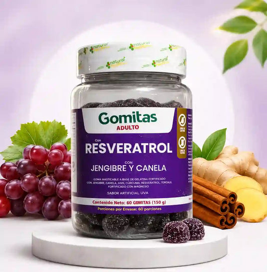 Gomitas de Resveratrol con Jengibre y Canela — Energía y Bienestar Natural